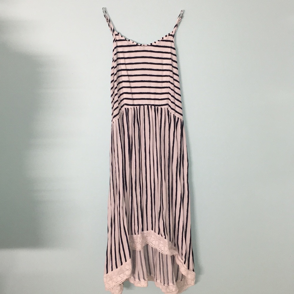 Striped navy blue dress
